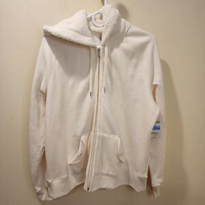 SJB Active Ivory Hooded Cozy Zip-Up Sweatshirt size XL NWT